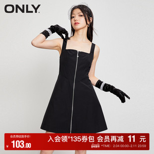 【ONLY奥莱】夏季时尚短款A字吊带连衣裙女