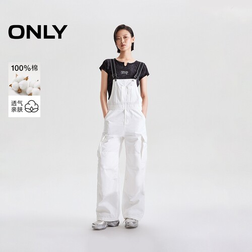 ONLY减龄直筒长裤背带裤休闲裤