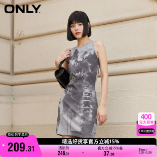 连衣裙女 通勤气质显瘦圆领短裙无袖 新款 ONLY奥莱春季