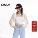 宽松亮片短款 蝙蝠袖 柔软舒适镂空开衫 ONLY2025秋冬新款 针织衫 女