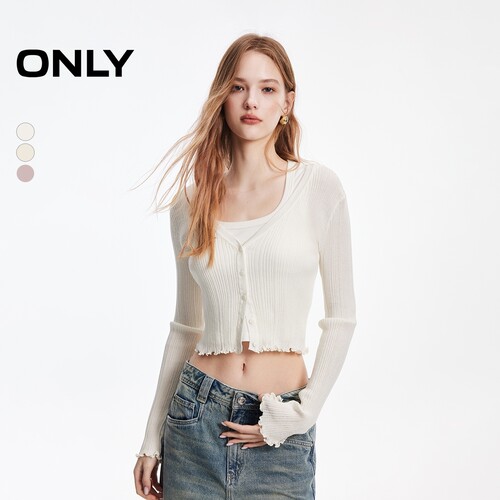 ONLYV领舒适开衫针织衫