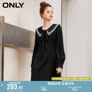 连衣裙女 甜美学院风娃娃领短款 新款 ONLY奥莱夏季