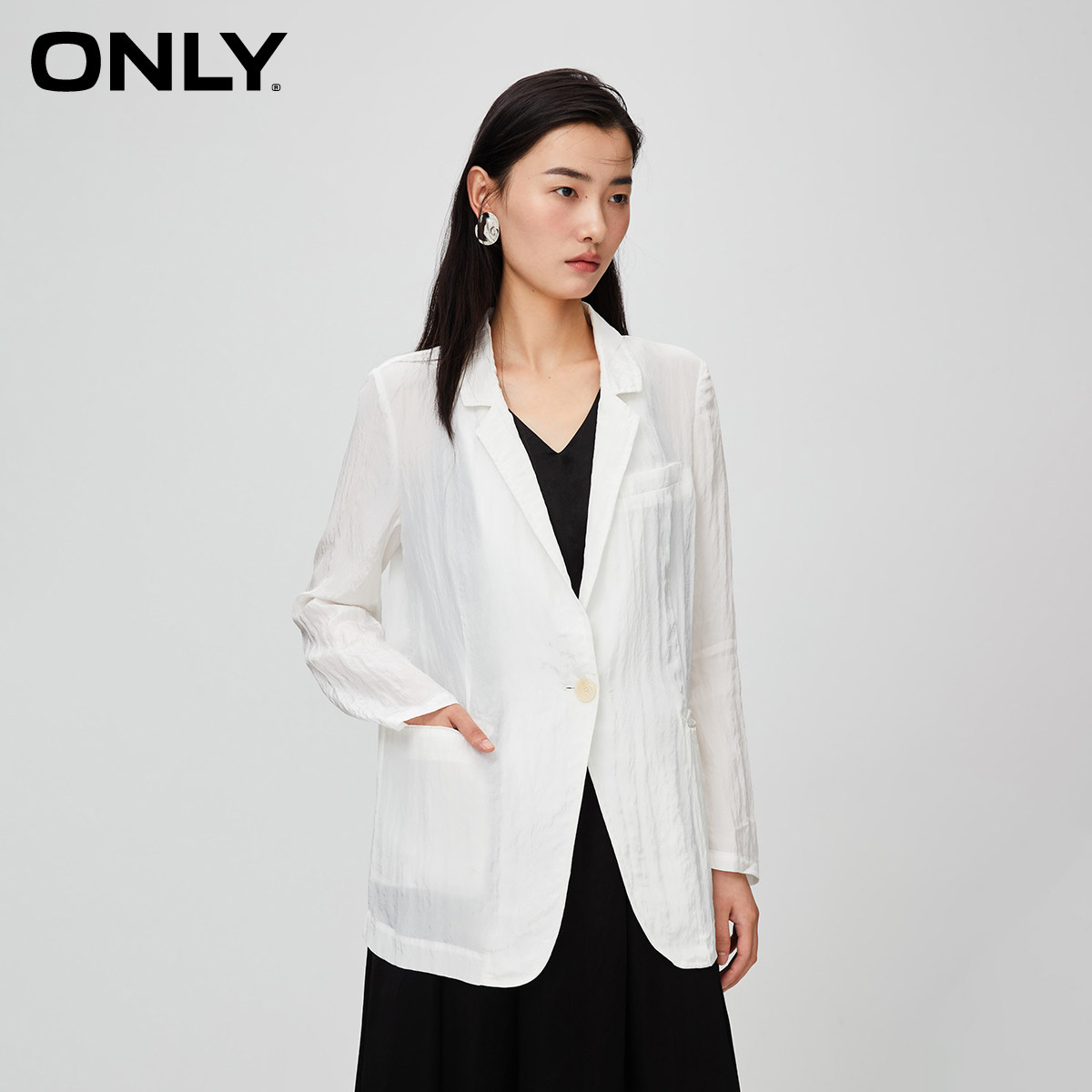 ONLY通勤风轻薄宽松西服外套