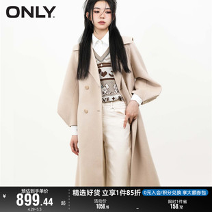 100%羊毛宽松显瘦中长优雅毛呢大衣女 ONLY奥莱夏季