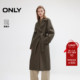 风衣外套女 双排扣不对称双层领松弛插肩廓形长袖 ONLY2026春季 新款