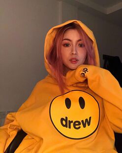 连帽衫 休闲宽松情侣装 FOG高街美式 Drew笑脸字母卫衣欧阳娜娜同款