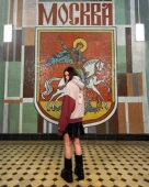 休闲外套 美式 Protocol index俄罗斯限定骑士战马做旧磨破拉链帽衫