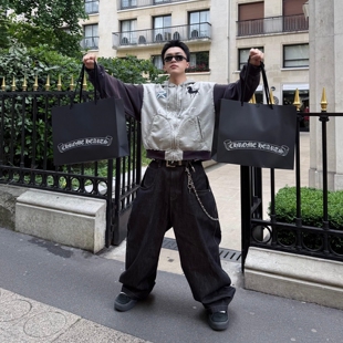 水洗做旧破坏刺绣战马拉链连帽衫 GR美式 卫衣外套 PROJECT GRAILZ