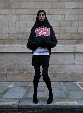 Grailz Project GR美式水洗做旧字母印花拉链卫衣休闲连帽衫外套