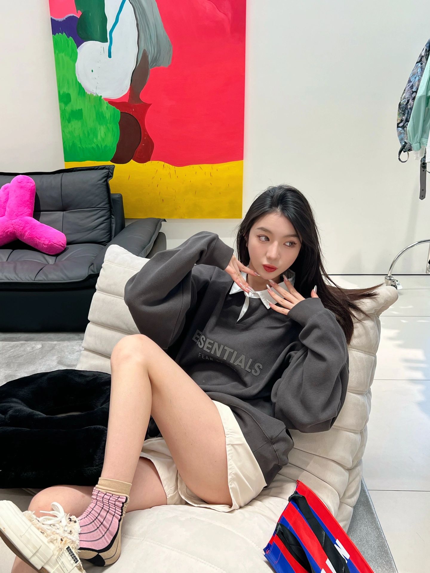 FearofGod美式POLO华夫格卫衣