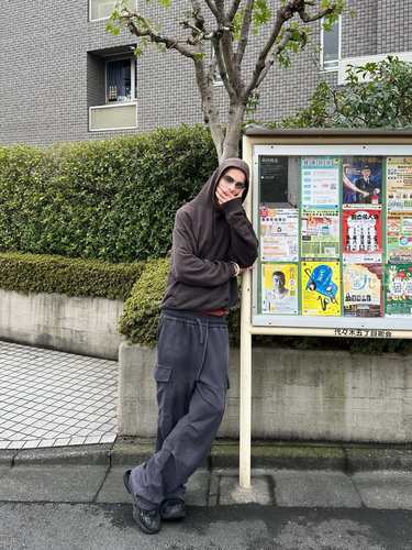 HideinHills美式工装休闲长裤