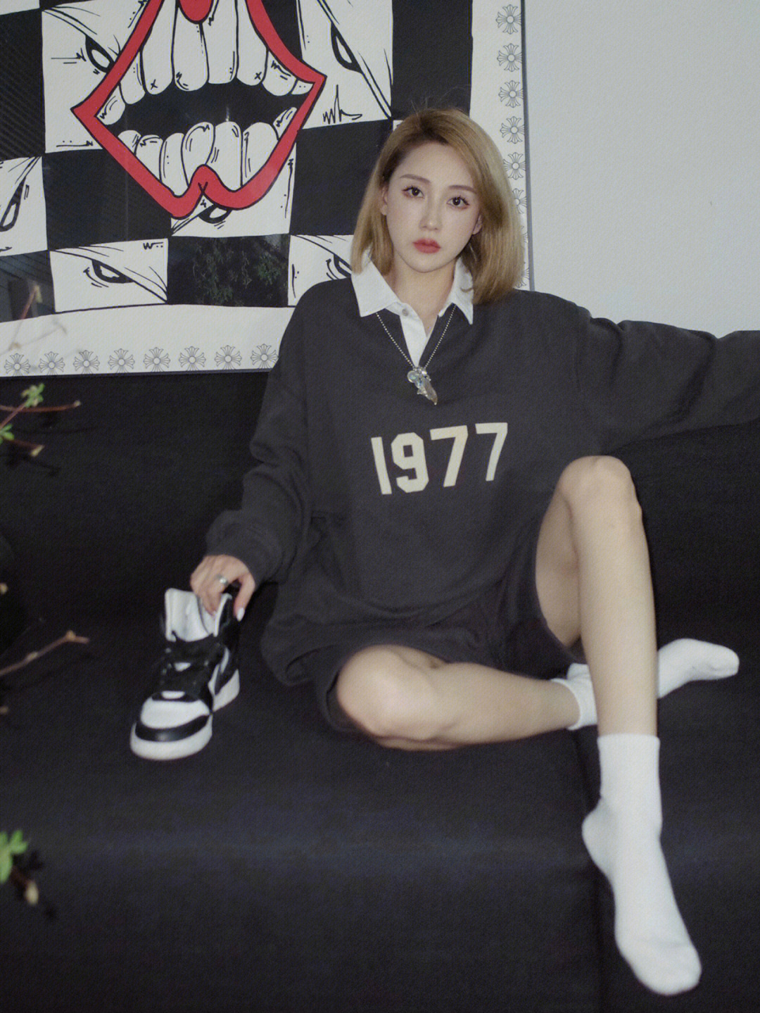 FOG高街休闲1977字母POLO衫卫衣