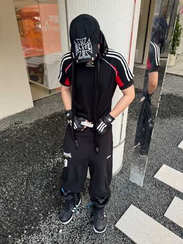 Protocolindex条纹撞色休闲短袖