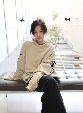 Fear of God FOG第七季FG植绒字母印花高街宽松美式休闲流行卫衣