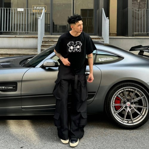 WE11DONE立体小熊美式休闲短袖潮