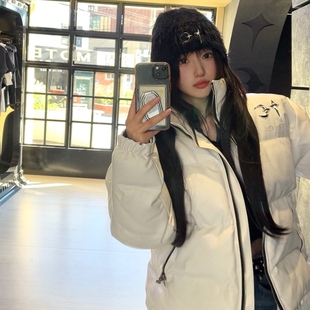 Thug 潮牌金属星月保暖棉服高街宽松休闲加厚面包服棉衣 club美式