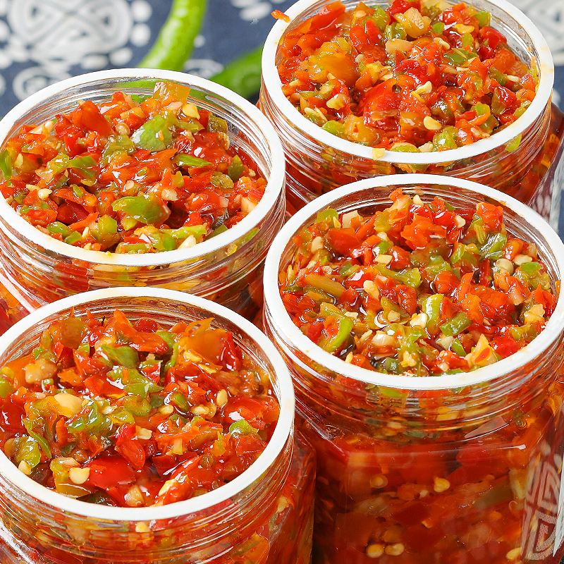 湖南特产农家自制手工蒜蓉辣椒酱