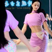 团服班服 紫色性感蝴蝶结演出服表演服装 悦梦风璐肚皮舞新款 套装