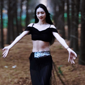 性感气质黑色仙女埃及公主 演出服班大码 悦梦风璐肚皮舞新款 套装