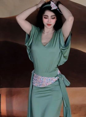 悦梦风璐新款肚皮舞民俗袍子balady shabby saidi团体初学演出服