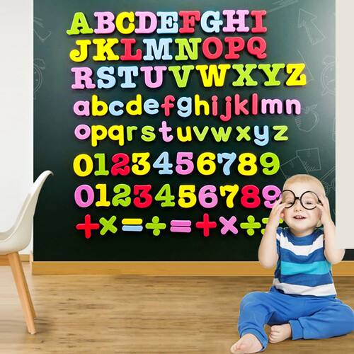 Magnetic Letters Numbers Alphabet ABC 123 Fridge Magnets Pla