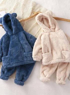 Baby Boy Girl Clothing Sets Autumn Fleece Sweatshirt + Trous