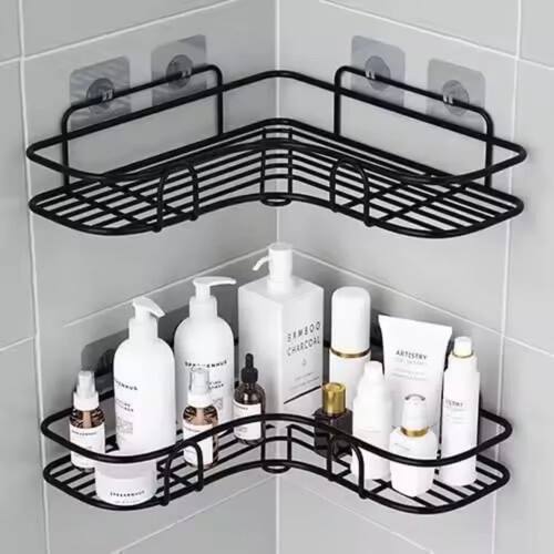 Corner Shower Caddy – Wall-Mount Bathroom Storage Shelf for
