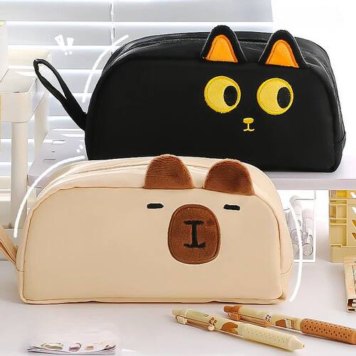 Plush Ears Cat Stationery Bag Large Capacity High Beauty Des