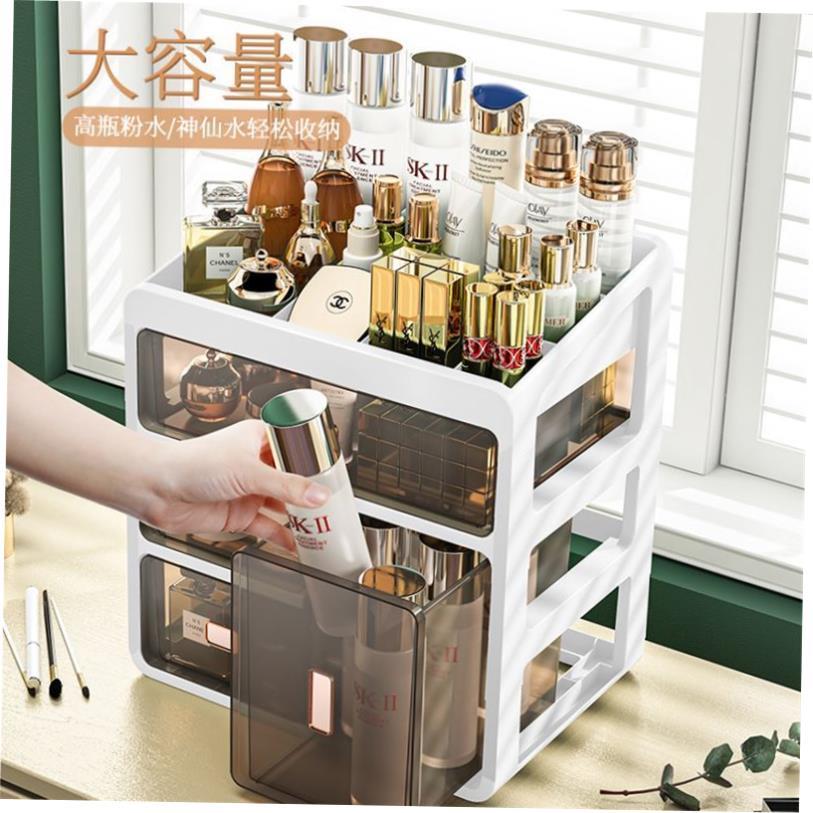 Makeup Organizer Cosmetic Storage Box Drawer Type Desktop Fi