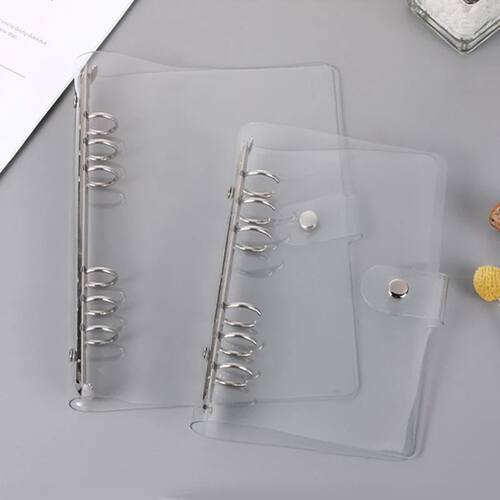 Transparent Color Plastic Clip File Folder A5/A6 Loose Leaf