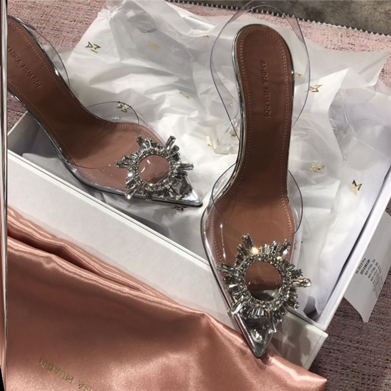 Luxury Sandals Women Transparent High Heels Shoes 高跟鞋