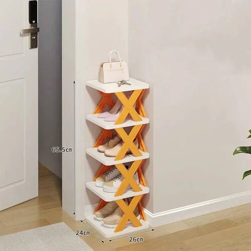 5 Tier New Simple Shoe Rack Multi-folding Space-saving DIY H