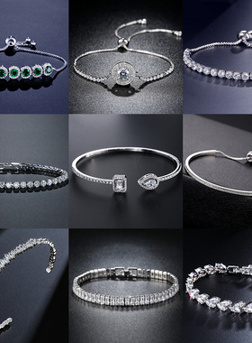 2024 New Fashion Luxury Punk Gold Silver Color Tennis