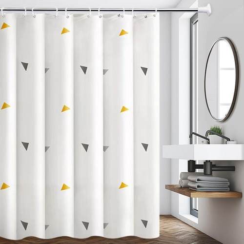 The bathroom shower curtain checkered PEVA Environmental