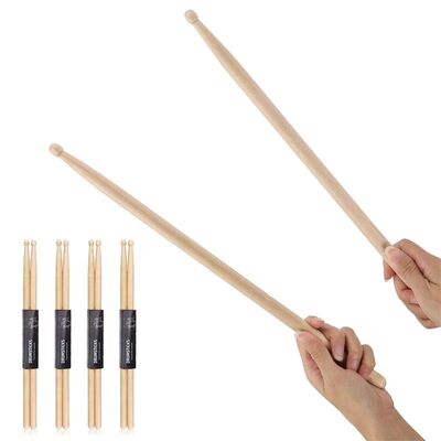 1 Pairs Premium Maple Drumsticks - Ideal for All Ages - Dura