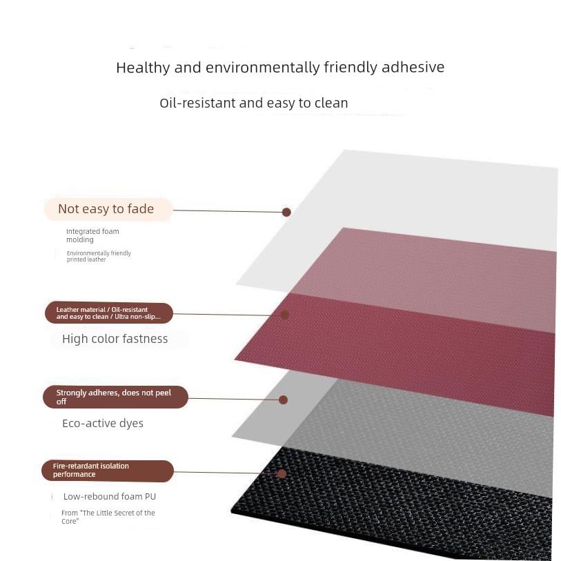 Anti-oil kitchen floor mat long stri PU leather non-slip mat