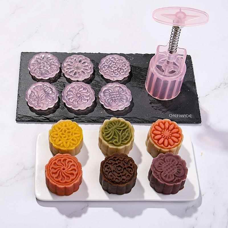 Domestic moon cake mold 50g75g hand pressure mold many