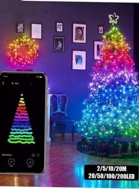 Christmas Tree Decor Bluetooth Led String Lights Merry Xmas1