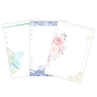 彩色内页打印替芯活页夹外壳透明PVC软皮金属6孔a5手账本a6道林纸