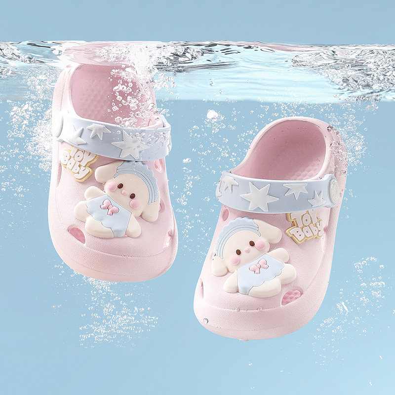 2026新款兔子儿童洞洞鞋夏季女童拖鞋室内洗澡幼儿防滑包头凉拖鞋