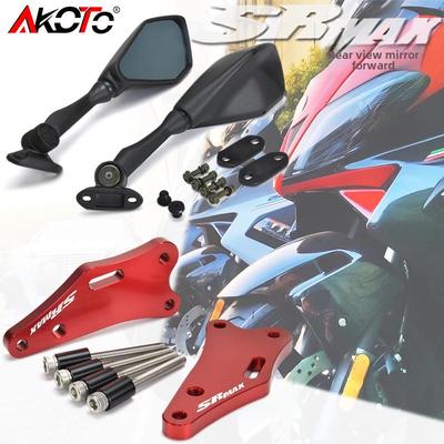 Akoto适用于Aprilia Srmax250 300 Sr后视镜反射器前支架修改套件