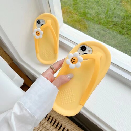 苹果14硅胶创意人字拖趣味