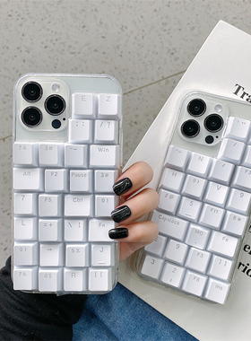 个性创意恶搞键盘手机壳iPhone13适用17pro苹果16pro max保护壳防摔15小众高级感11国潮男款12趣味解压14plus