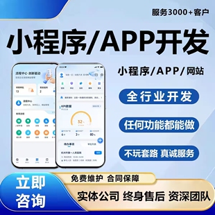 APP小程序开发定制教育医疗招聘商城家政交友物联网管理系统开发