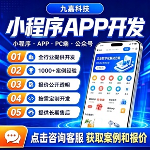 APP小程序开发定制教育医疗招聘商城家政交友物联网管理系统开发