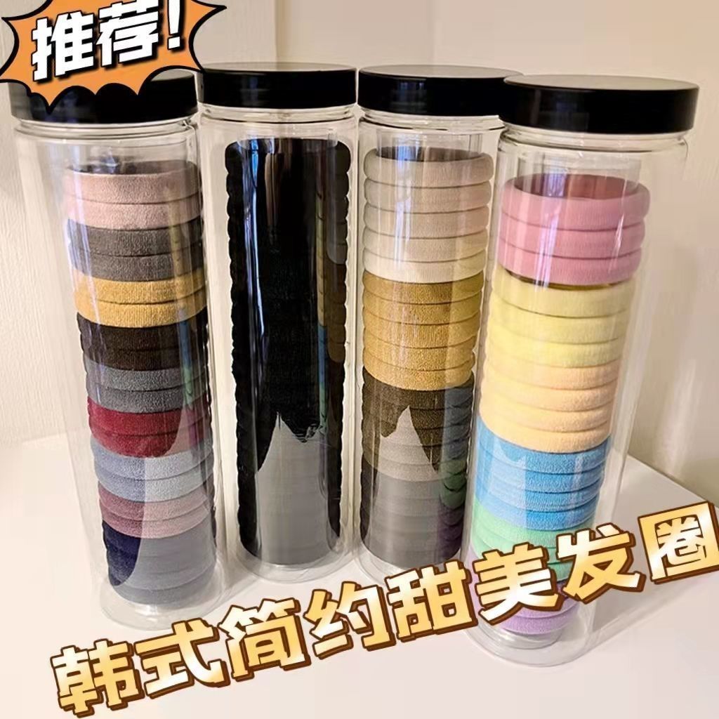 黑色头绳皮筋女扎头橡皮筋高马尾发绳简约耐用发圈皮套