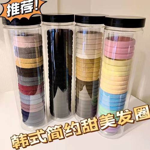 黑色头绳皮筋女扎头橡皮筋高马尾发绳简约耐用发圈皮套