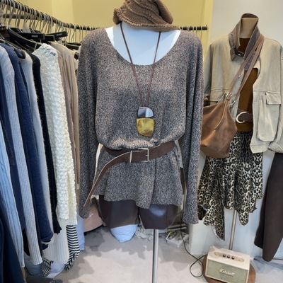 韩版时尚宽松慵懒风针织毛衣上衣