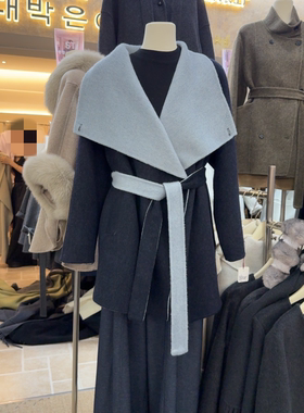十三行现货2025冬季新款韩版时尚双面羊毛大衣外套女K68451W512