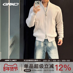 GRKC吉尔卡克拉斐尔毛衣开衫外套2025新款慵懒高级感情侣装针织衫
